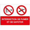 Interdiction de fumer et de vapoter