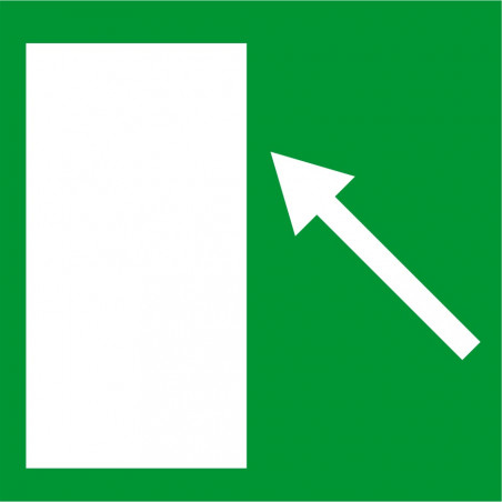 Issue de secours en haut à gauche