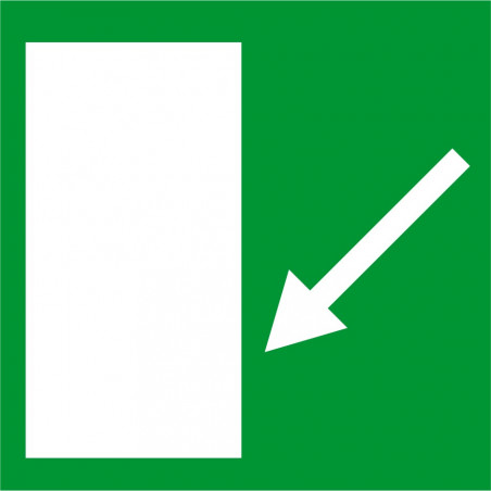 Issue de secours en bas à gauche