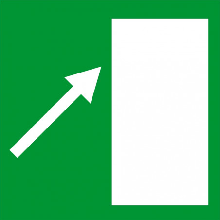 Issue de secours en haut à droite