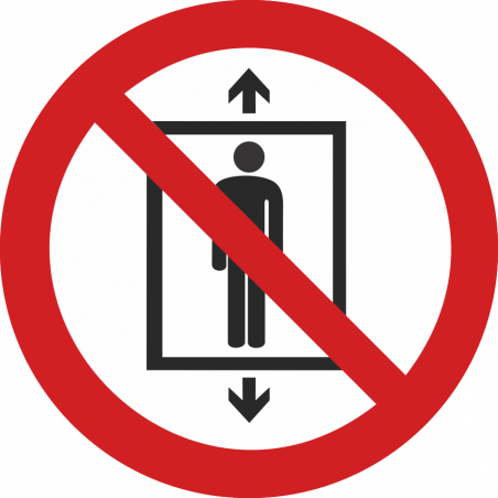 Ne pas utiliser cet ascenseur pour des personnes