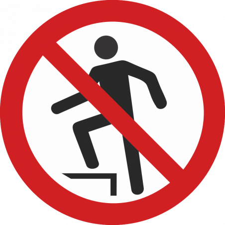 Interdiction de marcher sur la surface