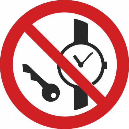 Articles métalliques ou montres interdits