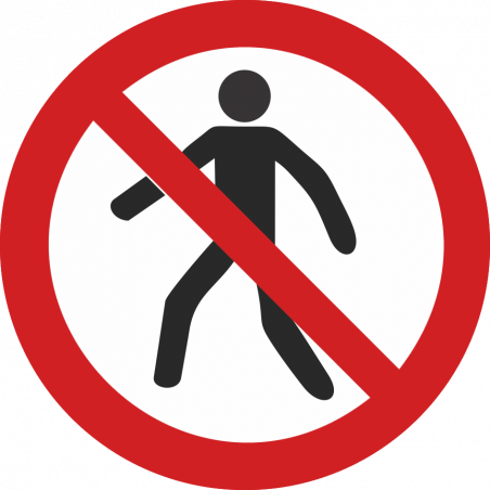 Interdit aux piétons