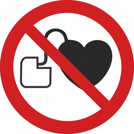 Interdit aux personnes porteuses d’un stimulateur cardiaque