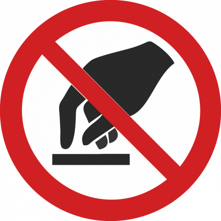 Interdiction de toucher