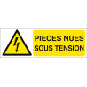 Pièces nues sous tension