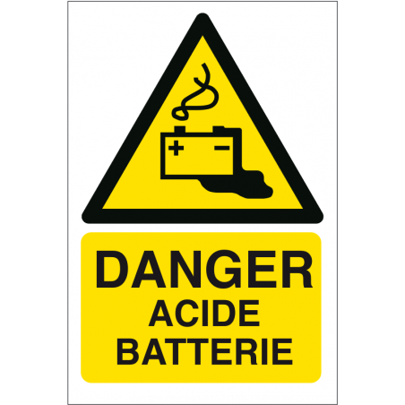 Danger acide batterie