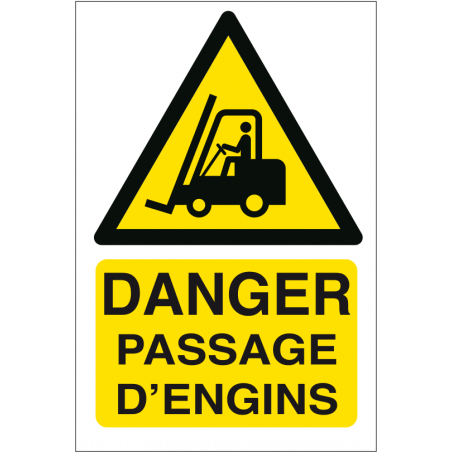 Danger passage d'engins