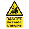 Danger passage d'engins