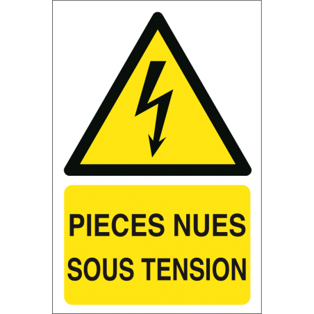 Pièces nues sous tension