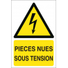 Pièces nues sous tension