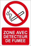 Zone avec détecteur de fumée