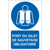 Port du gilet de sauvetage obligatoire