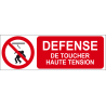 Défense de toucher haute tension