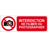 Interdiction de filmer ou photographier