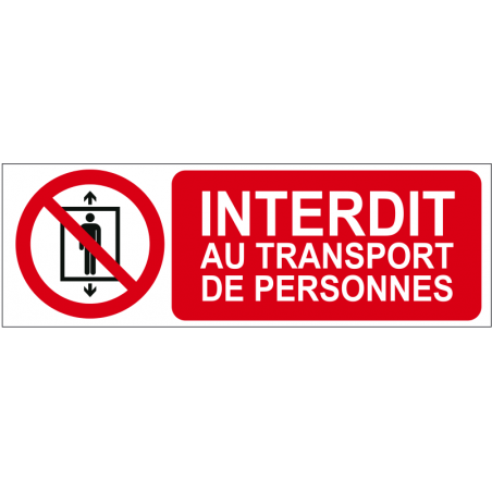 Interdit au transport de personnes