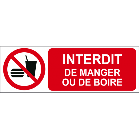 Interdit de manger ou de boire