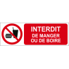 Interdit de manger ou de boire
