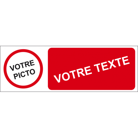 Personnaliser pictogramme avec texte
