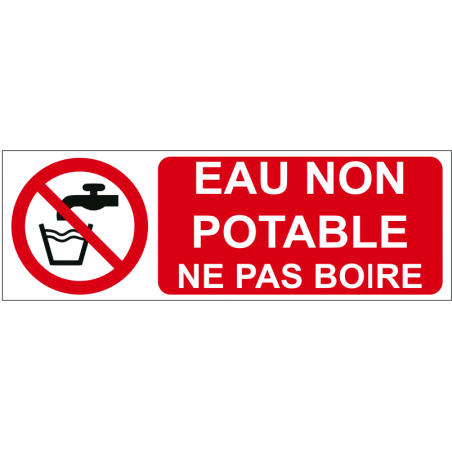 Eau non potable ne pas boire