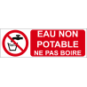 Eau non potable ne pas boire