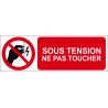 Sous tension ne pas toucher