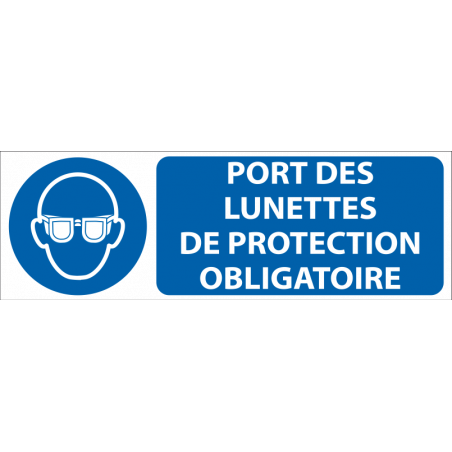 Port des lunettes de protection obligatoire