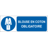 Blouse en coton obligatoire