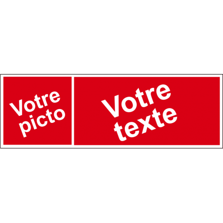 Personnaliser pictogramme Incendie avec texte