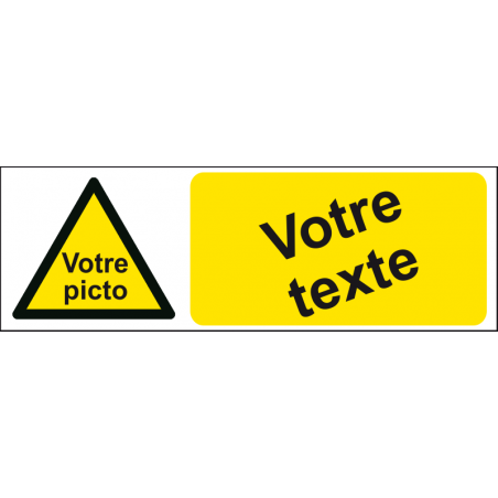 Personnaliser pictogramme Danger avec texte