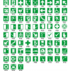 Personnaliser pictogramme Evacuation/Secours avec texte