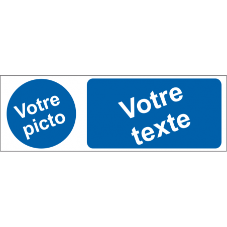 Personnaliser pictogramme Obligation avec texte