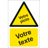Personnaliser pictogramme Danger avec texte (portrait)