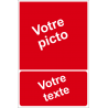 Personnaliser pictogramme Incendie avec texte (portrait)