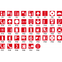 Personnaliser pictogramme Incendie avec texte (portrait)