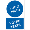 Personnaliser pictogramme Obligation avec texte (portrait)