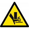 Attention aux mains Risque d'écrasement