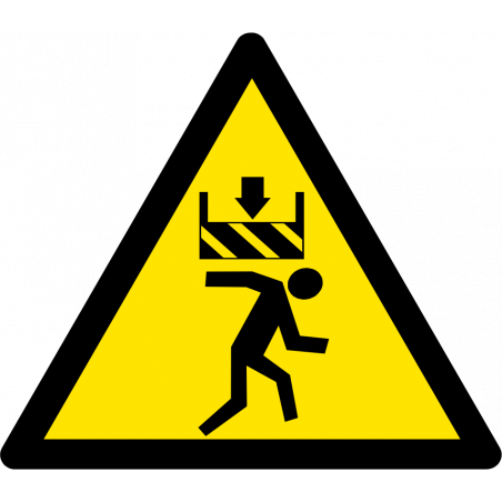 Attention risque d'écrasement (haut)