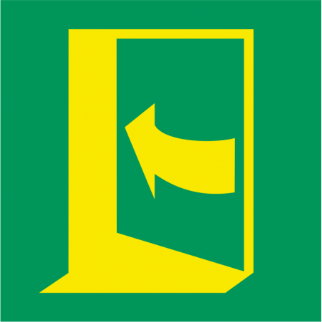 Porte qui s’ouvre en poussant sur son côté gauche