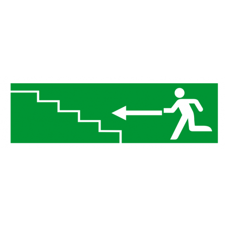 Sortie de secours flèche gauche escalier 1