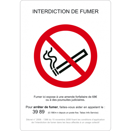 Interdiction de fumer