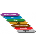 Etiquettes tuyauterie