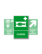 Pictogrammes Evacuation + Texte (portrait)