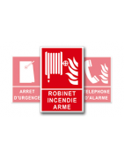 Pictogrammes Incendie + Texte (portrait)