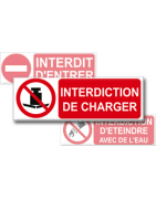 Pictogrammes Interdiction + Texte