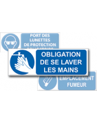 Pictogrammes Obligation + Texte