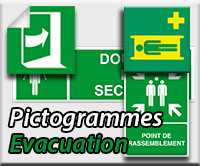 Panneaux/Pictogrammes Evacuation/Secours